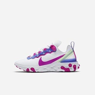 Pantofi Casual Nike React Element 55 Dama Albi Albastri Roz | DRSU-28563